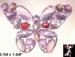 Butterfly Pin: Shades of Pink Rhinestone Butterfly Pin