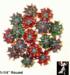 Brooch: Vintage Emerald, Ruby Turquoise Cabochon Brooch Pin