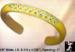 Bracelet: Plastic Rhinestone Bracelet, Yellow Plastic Cuff