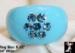 Ring: Turquoise Plastic Rhinestone Ring; Plastic Ring