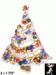 Christmas Tree Pin: Flocked Rhinestone Christmas Tree Brooch