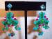 Earrings - Fancy Turquoise and Green Beaded
