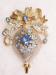 Christmas Ornament Brooch With Rhinestones