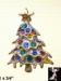 Christmas Tree Lapel Pin: Rhinestone Christmas Tree Tac Pin