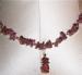 Garnet Nugged Necklace with Drop