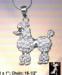 Poodle Pendant Necklace: Rhinestone Poodle Pendant Necklace