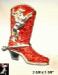 Cowboy Boot Pin: Red Rhinestone Cowboy Boot Pin Brooch