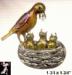 Bird Pin: Birds in the Nest Pin, Birds in the Nest Brooch,