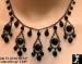 Necklace: Jet Black Crystal Victorian Look Necklace