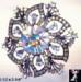 Brooch: Aurora Borealis Rhinestone Brooch, Rhinestone Pin