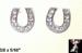 Horseshoe Earrings: Rhinestone Horseshoe Earrings Pierced