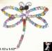 Dragonfly Pin: Mulit-colored Rhinestone Dragonfly Pin Brooch