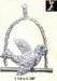 Bird on a Swing Pin: Rhinestone Bird on a Swing Brooch, Bird