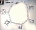 Charm Bracelet:  Roman Numeral Charm Bracelet - Silvertone