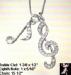 Musical Note Necklace: Treble Clef, Eighth Note Necklace