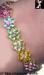 Rhinestone Stretch Bracelet | Rainbow Daisy Stretch Bracelet