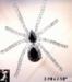 Black Widow Spider Pin: Rhinestone Spider Brooch, Spider Pin