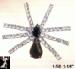 Black Widow Spider Lapel Pin: Rhinestone Black Widow Spider