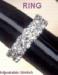 Rhinestone Stretch Ring: 2 Row Clear Rhinestone Stretch Ring