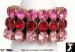 Stretch Ring: Red & Pink Rhinestone 3 Row Stretch Ring, Ring