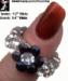 Stretch Ring: Rhinestone Daisy Stretch Ring Black Clear
