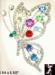 Butterfly Pin: Side View Butterfly Pin, Rhinestone Butterfly