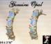 Opal Earrings: Genuine Opal Cabochon Half Hoop Earrings