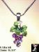 Grapes Pendant Necklace: Rhinestone Grapes Pendant Necklace