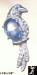 Bird Pin: Bird Pin Open Backed Blue Rhinestone Belly, Bird