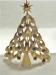 Brushed Goldtone and Rhinestone Christmas Tree