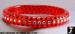 Lucite Rhinestone Bangle Bracelet; Red Plastic Bracelet