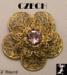 Czech Pin: Vintage Czech Filigree Brooch, Czech Filigree Pin
