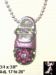 Pink Baby Shoe Pendant Necklace: Baby Shoe Pendant Necklace