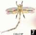 Dragonfly Pin: Pastel Dragonfly Pin Brooch Moveable Tail LG