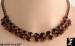 Necklace: Vintage Ruby Red Rhinestone Goldtone Necklace