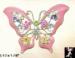 Butterfly Pin: Pastel Rhinestone Floral Butterfly Pin Brooch