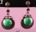 Czech Earrings: Vintage Czech Earrings Peking Glass, Czech