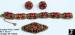 Czech Set: Vintage Czech Bracelet Pin Earrings Set, Gablonz