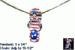Patriotic Flip Flop: Patriotic Flip Flop Pendant Necklace