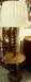 European Oak Twist Table Floor Lamp