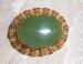 Sorrento Sterling Vermail and Jade Brooch