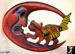 Bakelite Pin: Vintage Bakelite Moon Black Cat Pin Very Rare!
