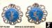 Siam Sterling Earrings: Vintage Siam Sterling Earrings Blue