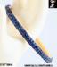 Celluloid Bangle Bracelet: Celluloid Blue Rhinestone Bangle
