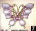 Butterfly Pin: Shades of Pink Rhinestone Butterfly Brooch
