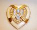 Elizabeth Taylor For Avon Enamel Heart and Rhinestones