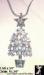 Christmas Tree Pendant Necklace: Rhinestone Christmas Tree