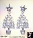 Christmas Tree Earrings: AB Rhinestone Christmas Earrings