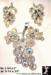 Grapes Pin Earrings Set: Aurora Borealis Rhinestone Grapes