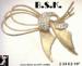 B.S.K. Pin: Vintage B.S.K. Pin, Rhinestone BSK Brooch, BSK